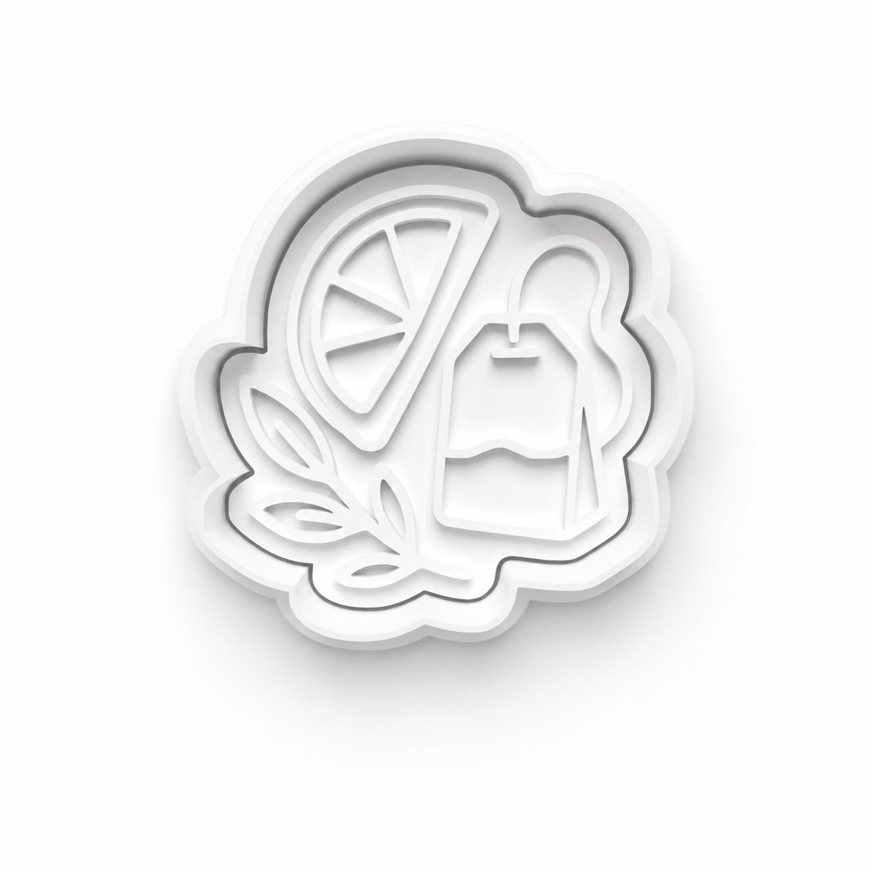 Tea Time Cookie Cutter Set | Teapot Teacup Croissant Tea Bag Lemon Cookie Stamp | Afternoon Tea Party Cookie Cutter | Tea Lover Gift