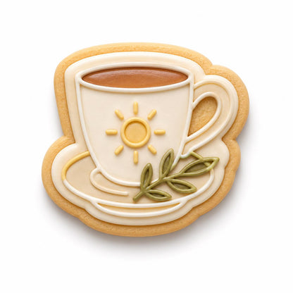 Tea Time Cookie Cutter Set | Teapot Teacup Croissant Tea Bag Lemon Cookie Stamp | Afternoon Tea Party Cookie Cutter | Tea Lover Gift