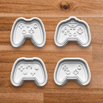 Video Game Controller Cookie Cutter Set, Gamer Clay Cutter & Stamp, Gaming Party Fondant Cutter, Polymer Clay Tool