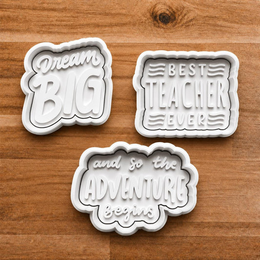 Inspirational Quote Cookie Cutter Set.