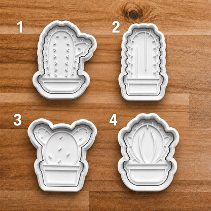 Cactus Cookie Cutter Set, Succulent Clay Cutters, Desert Plant Cookie Stamps, Polymer Clay Tools, Boho Baking Set