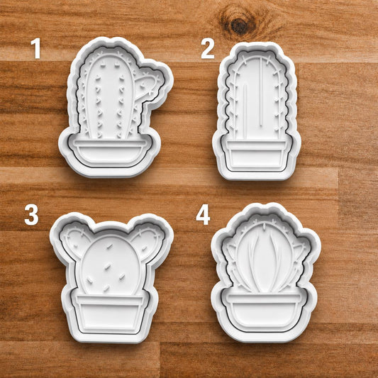 Cactus Cookie Cutter Set showing the cutter shape and design.