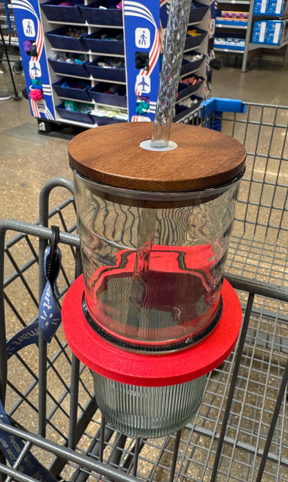 Shopping Cart Cup Holder Insert, Cart Tumbler Holder, Grocery Cart Drink Adapter, Reusable Cart Cup Support