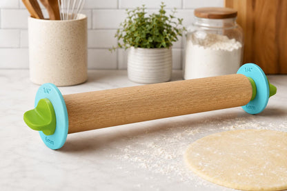 Rolling Pin Guide Rings | Dough Thickness Spacer Guides | Metric & Imperial Baking Rings | Fondant Cookie Dough Tools