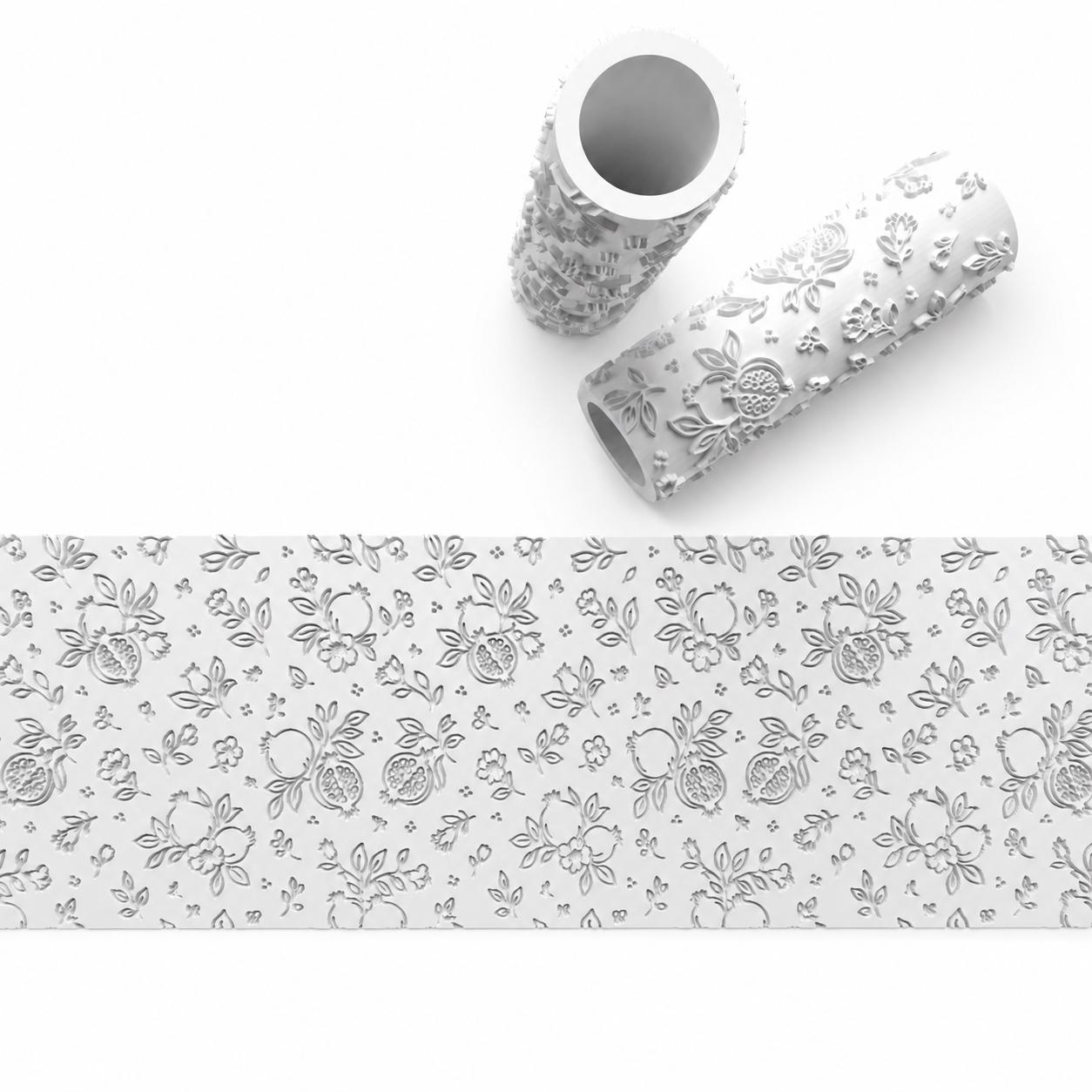 Guava Branch Texture Roller | Polymer Clay Roller | Fondant Embosser | Ceramic Clay Tool | Cookie Dough Texture Roller