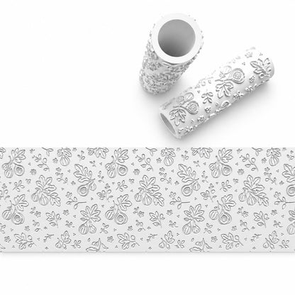 Fig Branch Texture Roller | Polymer Clay Roller | Fondant Embosser | Ceramic Clay Tool | Cookie Dough Texture Roller
