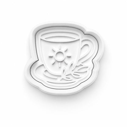 Tea Time Cookie Cutter Set | Teapot Teacup Croissant Tea Bag Lemon Cookie Stamp | Afternoon Tea Party Cookie Cutter | Tea Lover Gift