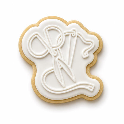 Sewing Cookie Cutter Set | Vintage Sewing Machine Dress Form Thread Spool Scissors Cookie Stamps | Quilter Gift | Sewing Theme Cookies