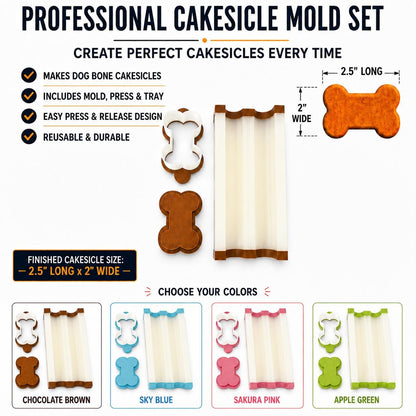Dog Bone Cake Pop Mold | Cake Pop Press and Popper | Bone Shaped Treat Mold | Baking Tool | Fondant and Cookie Dough Mold
