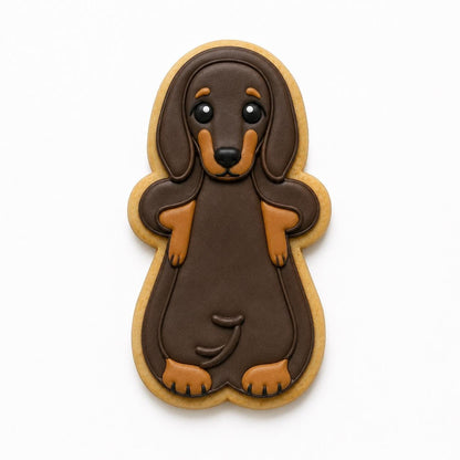 Dachshund Yoga Cookie Cutter Set, Wiener Dog Cookie Cutters, Meditation Dog Cookies, Royal Icing Cutter Stamp Set, Dog Lover Baking Gift