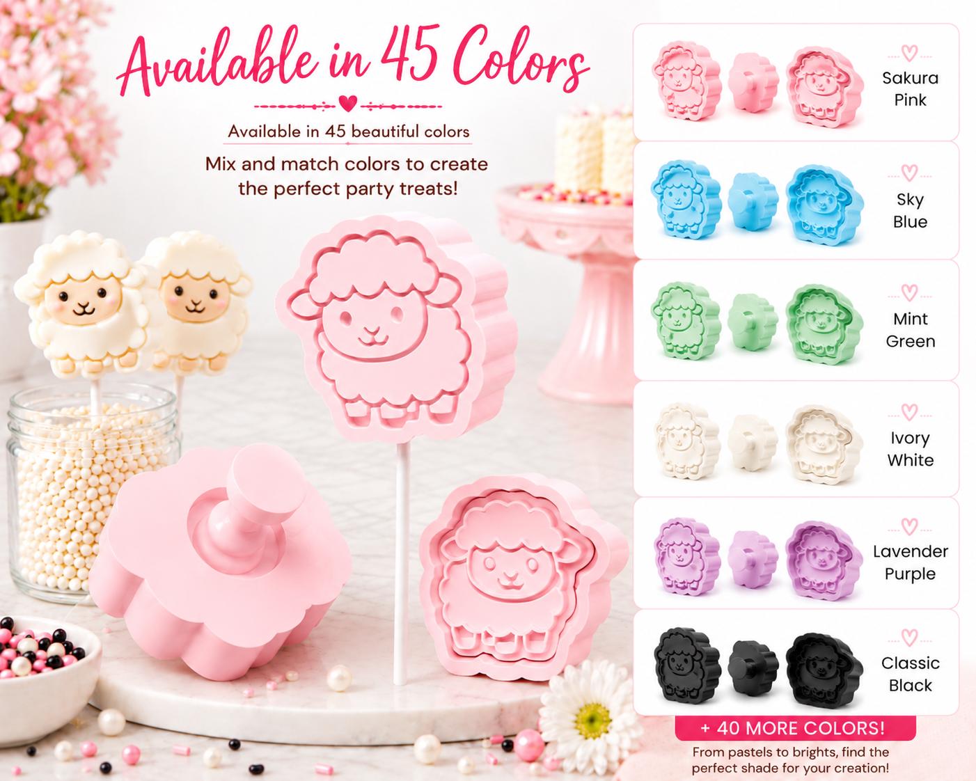 Sheep Cake Pop Mold and Cutter Set, Farm Animal Cake Pop Mold, Lamb Dessert Mold, Farm Birthday Party Treat Mold, Baby Shower Baking Tool