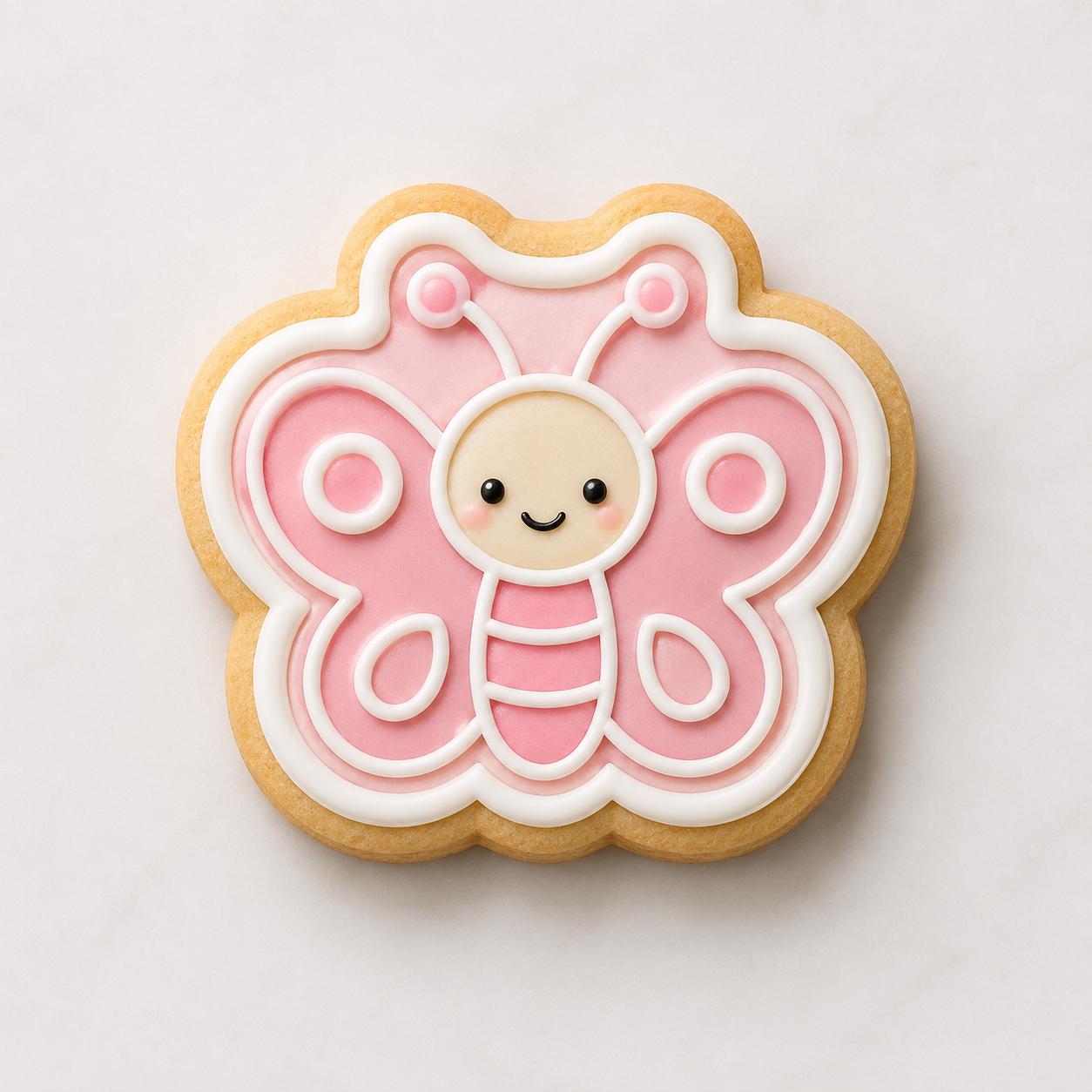 Bug Cookie Cutter Set | Butterfly Bee Ladybug Caterpillar Cookie Cutters | Spring Garden Cookie Stamp Set | Kids Baking Party Favor