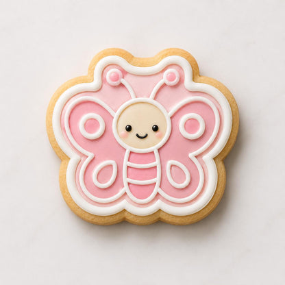 Bug Cookie Cutter Set | Butterfly Bee Ladybug Caterpillar Cookie Cutters | Spring Garden Cookie Stamp Set | Kids Baking Party Favor