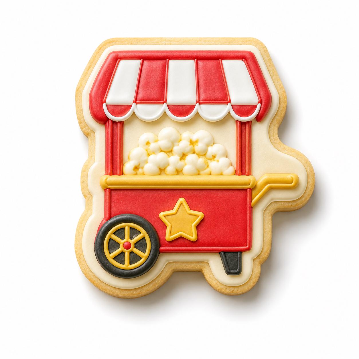 Circus Cookie Cutter Set | Carnival Cookie Cutters and Stamps | Elephant Clown Lion Carousel Popcorn Ferris Wheel Circus Party Cookies