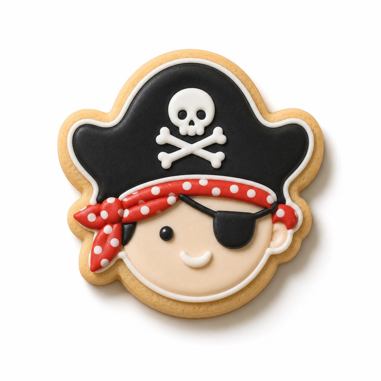 Pirate Cookie Cutter Set with Stamp | Pirate Ship Treasure Map Pirate Hat Treasure Chest Cookies | Pirate Birthday Party Baking Tool