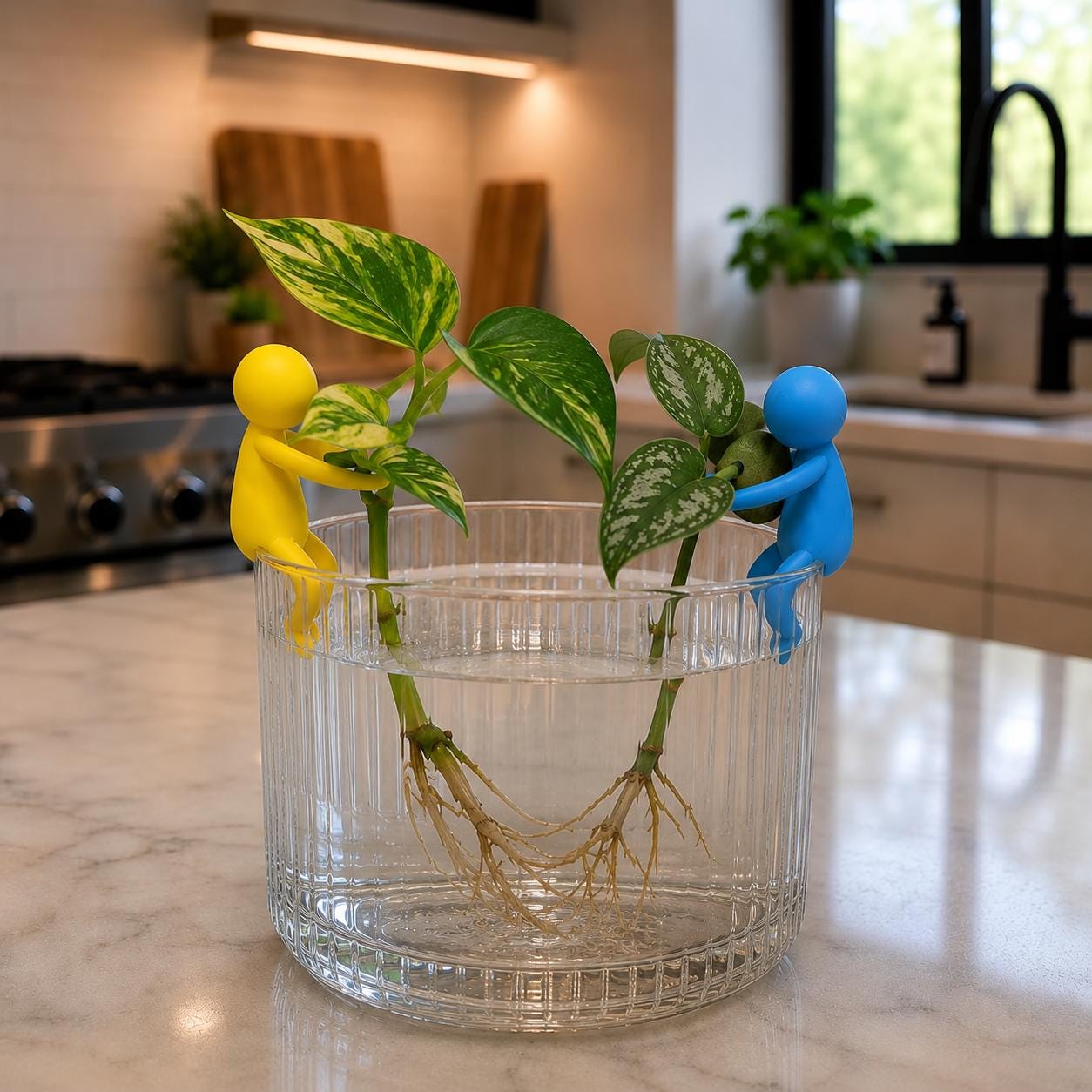 Plant Propagation Buddies | Plant Cutting Holder Stabilizers | Cute Hydroponic Rooting Decor for Indoor Plants