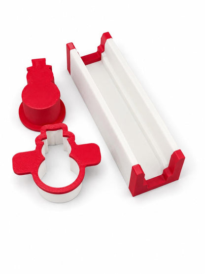 Snowman Cake Pop Mold Set | 2" Snowman Cake Pop Maker with Cutter, Press & 6-Slot Tray | Christmas Baking Mold
