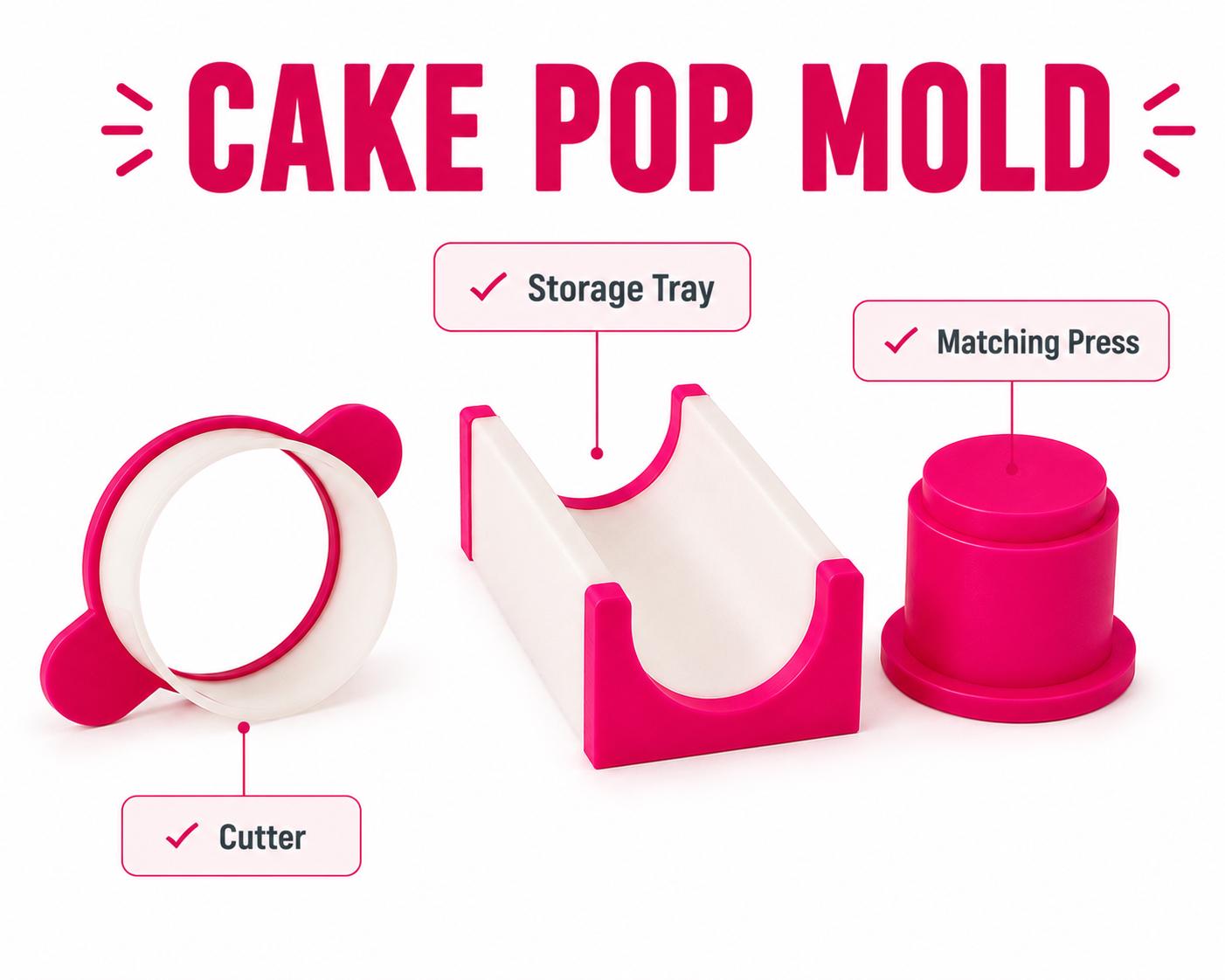 1.75 Inch Round Cake Pop Mold Set, Embossed Cake Pop Maker, Filled Cake Pop Mold, Cake Pop Press, Baking Tool, Cake Decorating