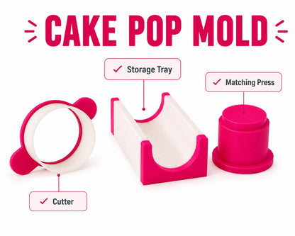 1.75 Inch Round Cake Pop Mold Set, Embossed Cake Pop Maker, Filled Cake Pop Mold, Cake Pop Press, Baking Tool, Cake Decorating