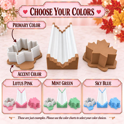 Maple Leaf Cake Pop Mold Set | Cutter, Press Tool & 6-Inch Tray