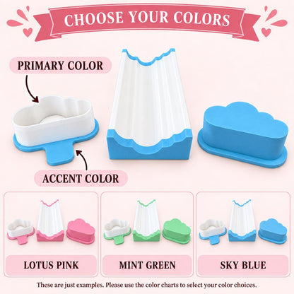 Cloud Cake Pop Mold Set | Cutter, Press Tool & 6-Inch Tray