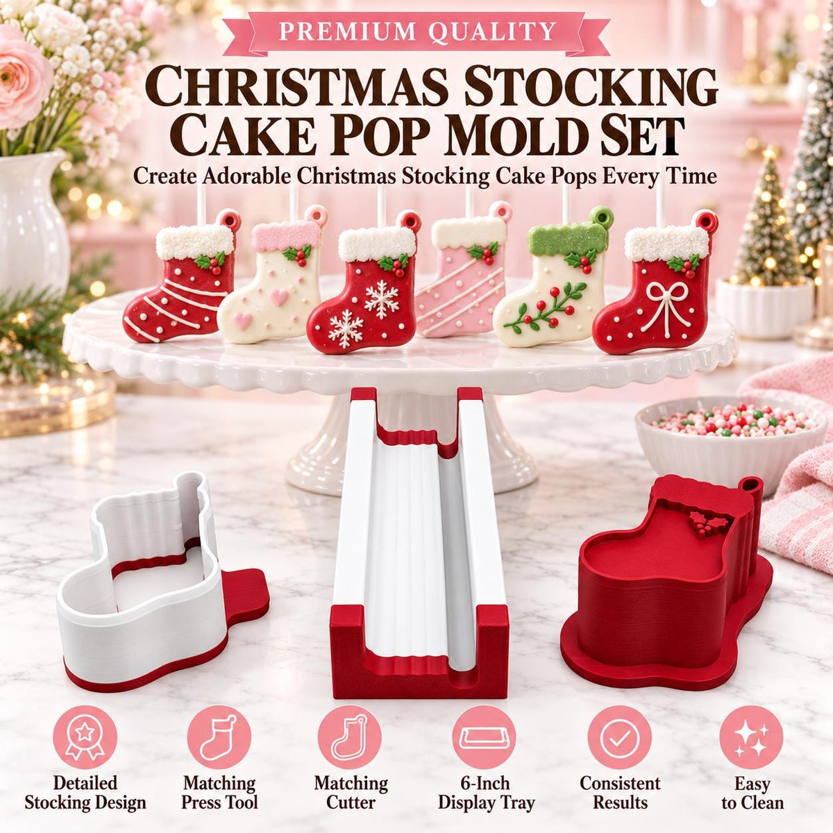 Dinosaur Cake Pop Mold Set with Matching Press and Cutter