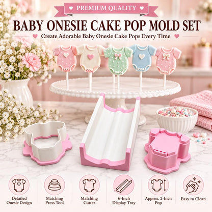 Baby Onesie Cake Pop Mold Set with Matching Press and Cutter